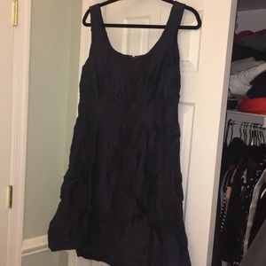 Navy blue knee length dress